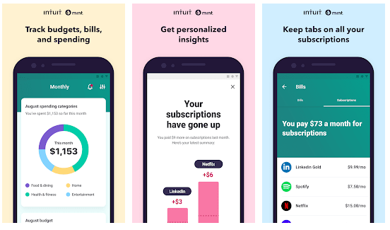 MINT budgeting app